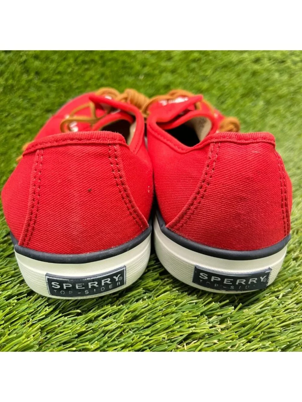 Sperry Top-Sider Seacoast Womens Size 8.5 Red Athletic Slip-On Shoes Sneakers
